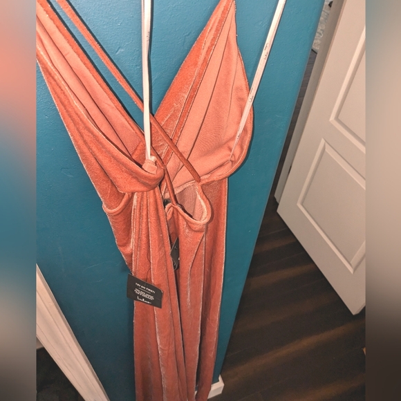 Whimsical Romance Mauve Velvet Faux-Wrap Maxi Lulus - Picture 15 of 16